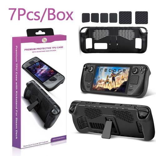 Tchancelander Cover Avec Support, Touchsub Button Stickers, Antipoussière, Non Ald Game Accessrespiration, Console Steam Deck, Neuf, 7pcs