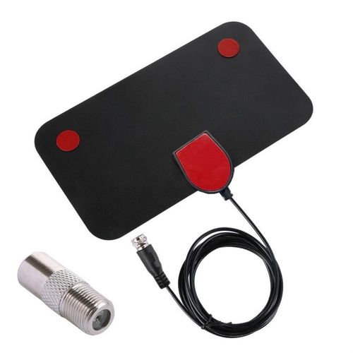 Mini antenne Hdtv numérique Hd avec adaptateur Dvb-t2, antenne de réception pour HDTV européenne et américaine