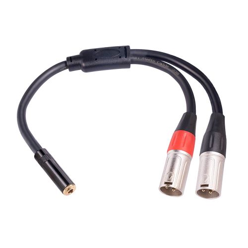 Adaptateur de micro XLR 0.3m 3.5mm à prise Jack 3.5, câble adaptateur Audio à 3 broches XLR plaqué or, Double blindage pour amplificateurs haut-parleurs