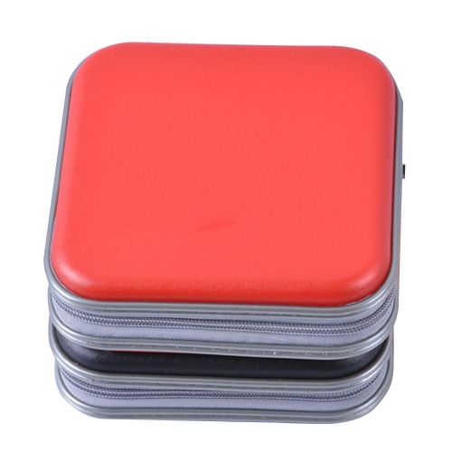 Portefeuille de rangement multicolore pour disques CD et DVD, 40 pièces, étui de rangement, support de boîtes, pochette de CD, sac dur, boîte d'album, étuis durs avec fermeture éclair