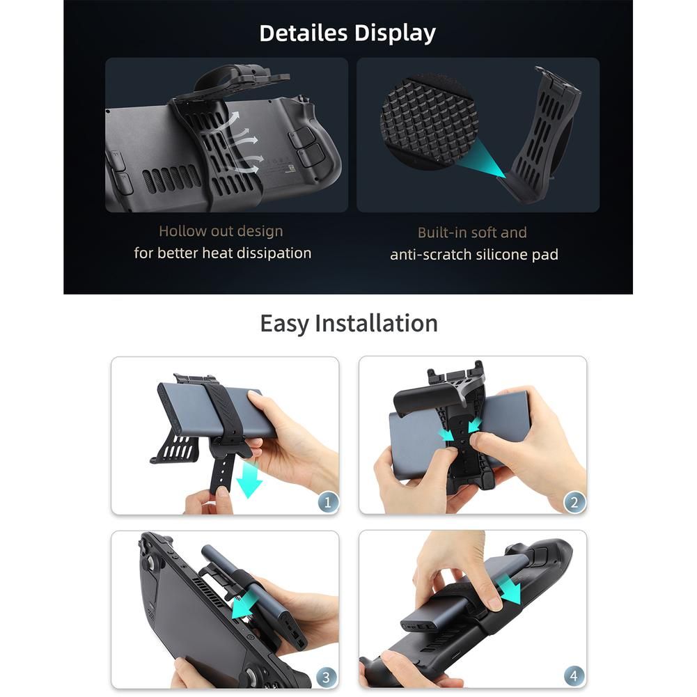 Support Rglable Pour Console De Jeu Steam Deck, Support De ... - 2