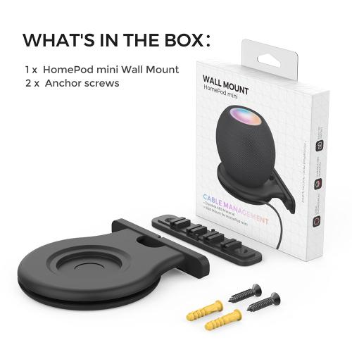 Mini support de montage mural pour HomePod, étagère murale avec gestion des câbles, accessoires permettant de gagner de l'espace