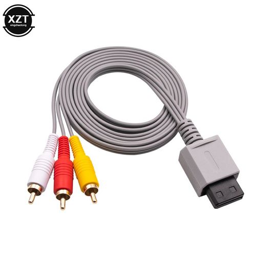 Câble Composite 1.8 P Rca Plaqué Or Pour Console Nintendo Wii, Câble Audio Et Vidéo Av, 480 M/3 Rca