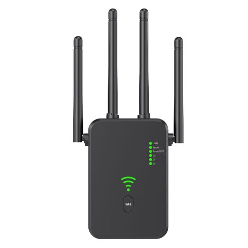 Répéteur WiFi sans fil 1200/5G, 2.4 mbps, amplificateur de Signal à 4 antennes pour la maison (prise US)