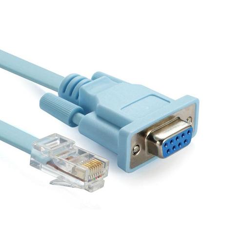 Câble adaptateur réseau RJ45 Cat5 Ethernet vers Rs232 DB9 COM, 1.8M, pour routeur de Console USB série femelle