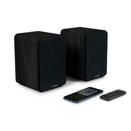 Enceintes bibliothèque Stéréo Puissance Musicale Sonore 100 Watts avec Télécommande - Noir