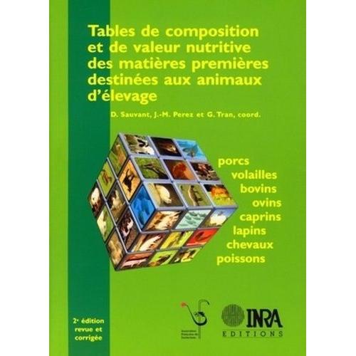 Tables De Composition Et De Valeur Nutritive Des Matières Premières Destinées Aux Animaux D'élevage - Porcs, Volailles, Bovins, Ovins, Caprins, Lapins, Chevaux, Poissons