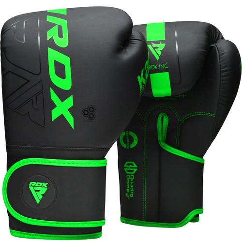 Rdx F6 Kara Gants De Boxe Noir 6oz Vert Cuir Pu - Rdx - Bgr-F6mgn-6oz