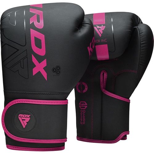 Rdx F6 Kara Gants De Boxe Noir 12oz Rose Cuir Pu Bgr-F6mp-12oz