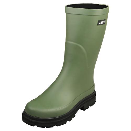 Aigle Mid Rain Bottes En Caoutchouc Vert