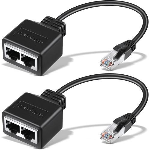 Répartiteur En Y Réseau Ethernet Lan Rj45 Double Adaptateur