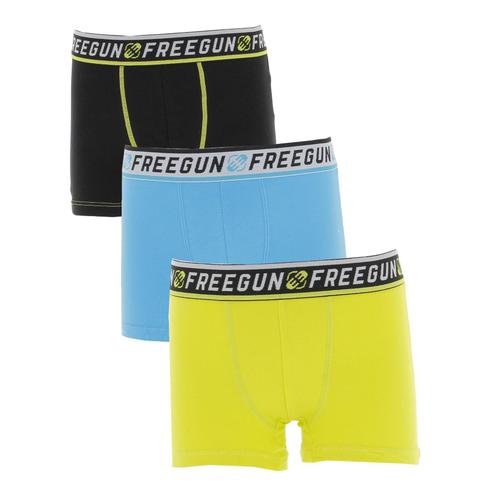 Boxer Freegun Lots De 3 Boxers Garcon Jaune