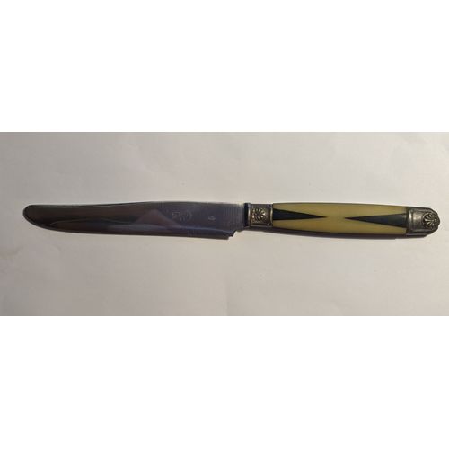 Lot De 12 Couteaux Anciens : Inox + Bakélite