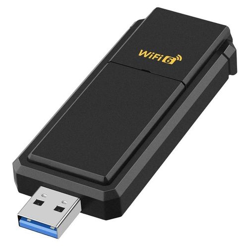 Adaptateur USB Wifi 6 pour ordinateur de bureau, dongle WiFi sans fil, 1800Mbps, carte réseau de pilote gratuit, 5G, 2.4GHz, stérilisation 11ax
