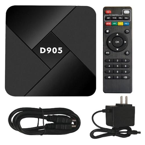 D905 Smart TV Box Cortex-A53 façades Core 2G Wifi 4K 1080P Set Top Box Youtube Video Media First 10.0 Matin