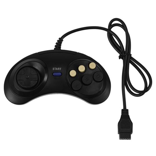 Manette De Jeu Rétro Classique À 6 Boutons, Avec Poignée Filaire, Joystick, Accessoire De Jeu Pour Sega Md2 Pc Mac Mega Drive