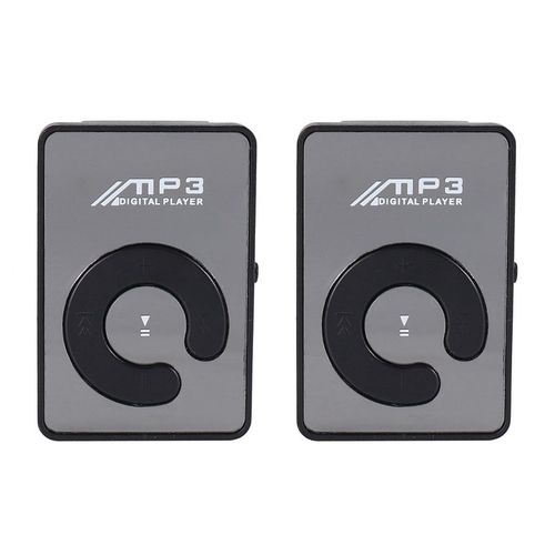 Mini-Clip miroir numérique, 2X, USB, lecteur de musique MP3, Support de carte SD TF 8 go, noir
