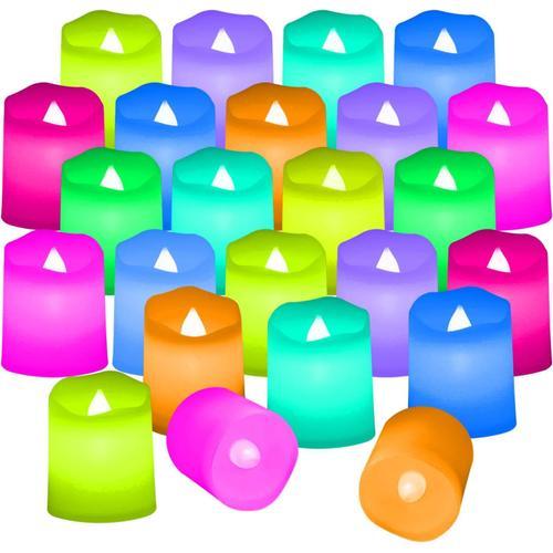 24 Pièces Bougies à LED, LED Bougies sans flammes, Bougies Chauffe