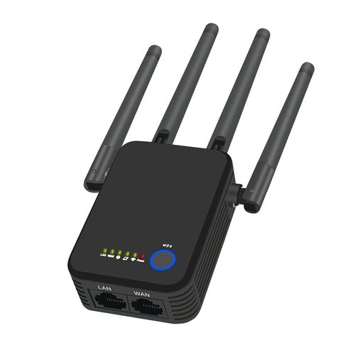 Répéteur WiFi sans fil 1200/5G, 2.4 mbps, routeur, amplificateur de Signal à 4 antennes pour la maison (prise ue)