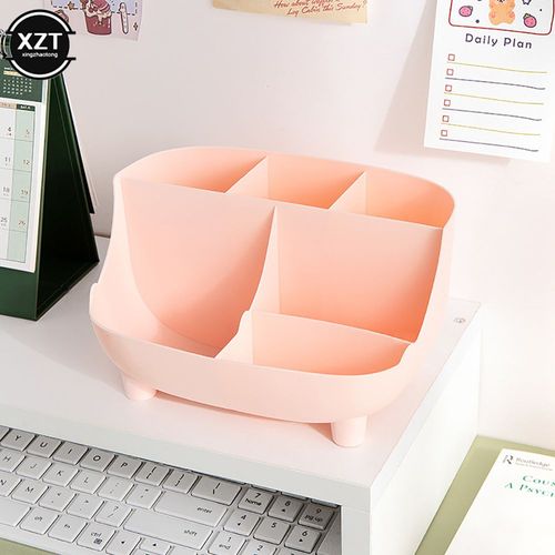 Porte-Stylo Organisateur De Bureau Créatif À 6 Compartiments 1 Pièce, Porte-Stylo Multifonctionnel, Boîte De Rangement Pour Crayons De Maquillage, Papeterie Scolaire Et De Bureau