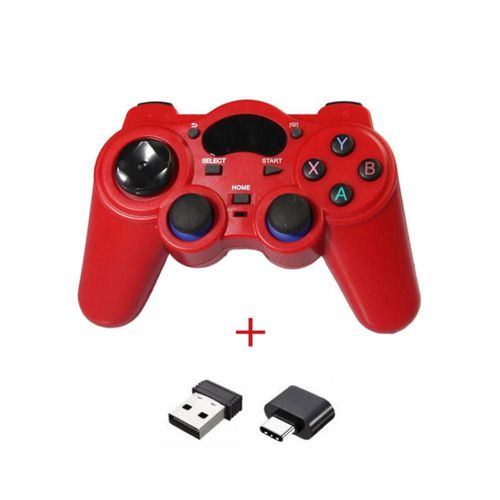 Sans Fil Manette De Jeu Accessoires Poignée Intelligente Manette Aucune Vibration Fonction Avec Récepteur Usb Pour Tablette Pc Boîte De Télévision Intelligente