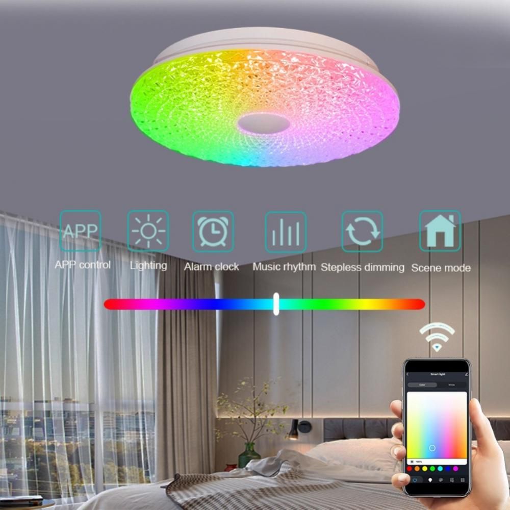 Plafonnier Led Intelligent Tuya Avec Commande Vocale Et Tl... - 2