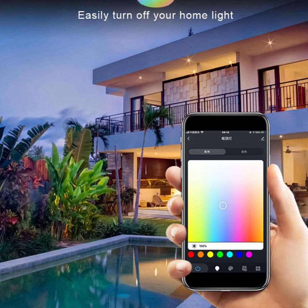 Plafonnier Led Intelligent Tuya Avec Commande Vocale Et Tl... - 3