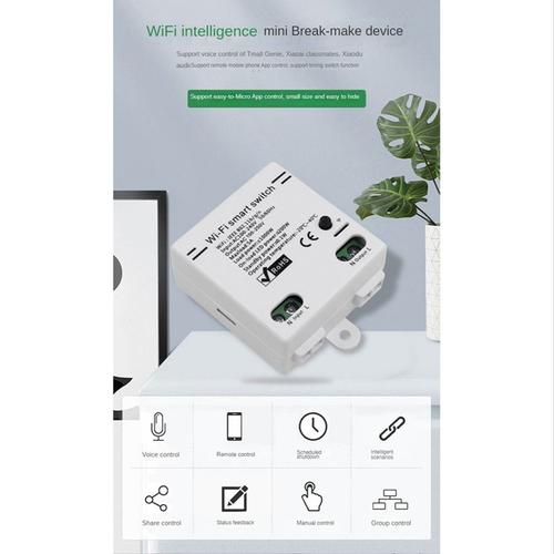 Module de commutateur intelligent Wifi blanc CW-001, dispositif de commande marche-arrêt de lampe de maison intelligente pour application Ewelink