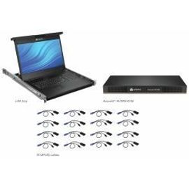 Avocent Accès au rack local - Console KVM avec commutateur KVM - 16 ports - USB - français - 19" - rack-montable - 1366 x 768 @ 60 Hz - 250 cd/m² - VGA
