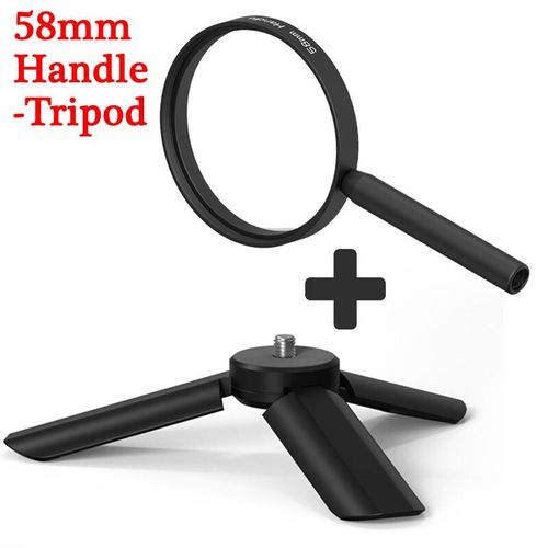 KnPackage-Kaléidoscope avec filtre d'objectif d'appareil photo,prisme coloré,58mm,adapté pour IL,Eos,Sony,Nikon,400d,d5100,50d,sous d,18-135,d70,200d,24-105 - Type 58mm Handle-Tripod