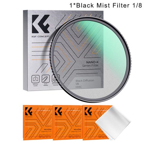 filtre de Diffusion de brume noire 49-82mm,1/4 1/8 avec multi-revêtement pour objectif Nikon DSLR 49mm 52mm 58mm 62mm 67mm 77mm 82mm - Type [Black Mist 1-8]-40.5mm