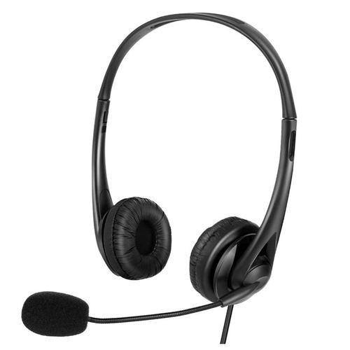 Microphone intra-auriculaire avec prise USB, 3.5Mm, anti-bruit, micro, contrôle du Volume, pour téléphone portable, pour Skype, noir