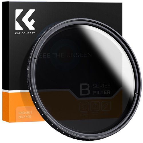 K & F Concept ND2-ND400 ND Filtre à densité variable melon al 37mm 40.5mm 43mm 46mm 49mm 52mm 55mm 58mm 62mm 67mm 72mm 77mm 82mm pour objectif d'appareil photo - Type [Nano-B ND2-400]-58mm