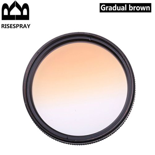 RISE(UK)-Filtre d'objectif pour appareil photo UV FLD CPL Nwiches,volontairement 4 documents,appareil photo pour IL,Sony,Nikon,Olympus,Panasonic,49mm,52mm,55mm,58mm,62mm,6 - Type Gradual brown-62MM