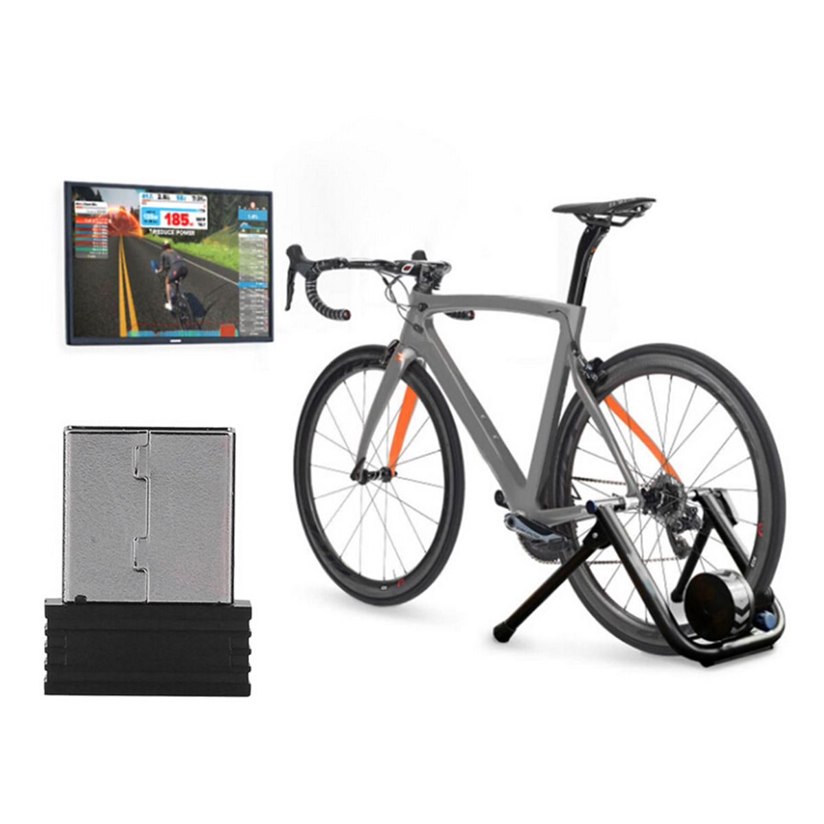 Mini adaptateur de clé USB ANT +, Dongle Portable Garmin pour Zwift Wahoo cyclisme Forerunner