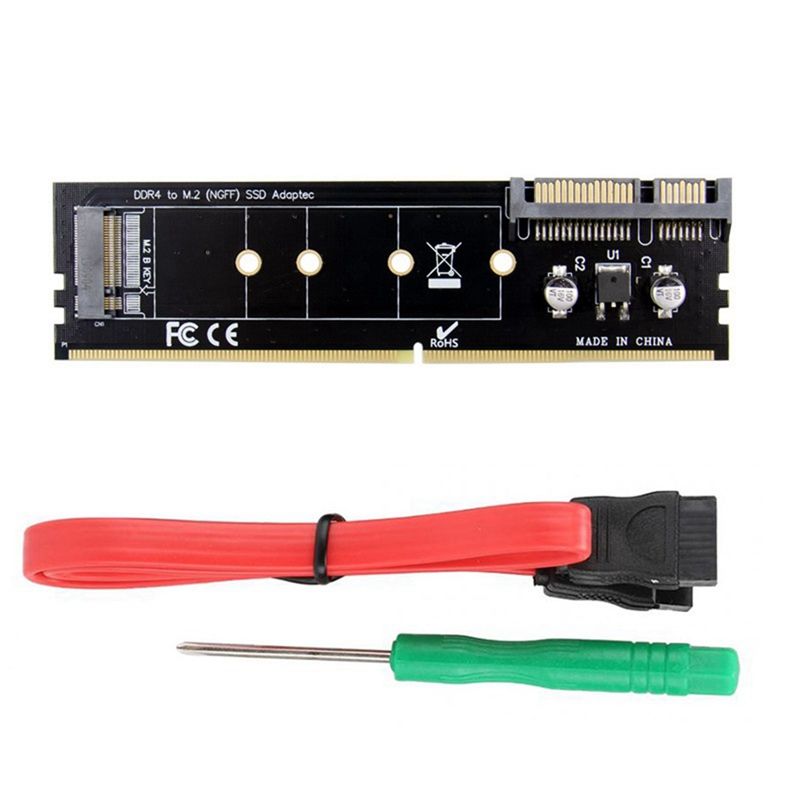 1 Set DDR4  M.2 SATA Adaptateur Riser Mmoire DDR4 DIMM  M...