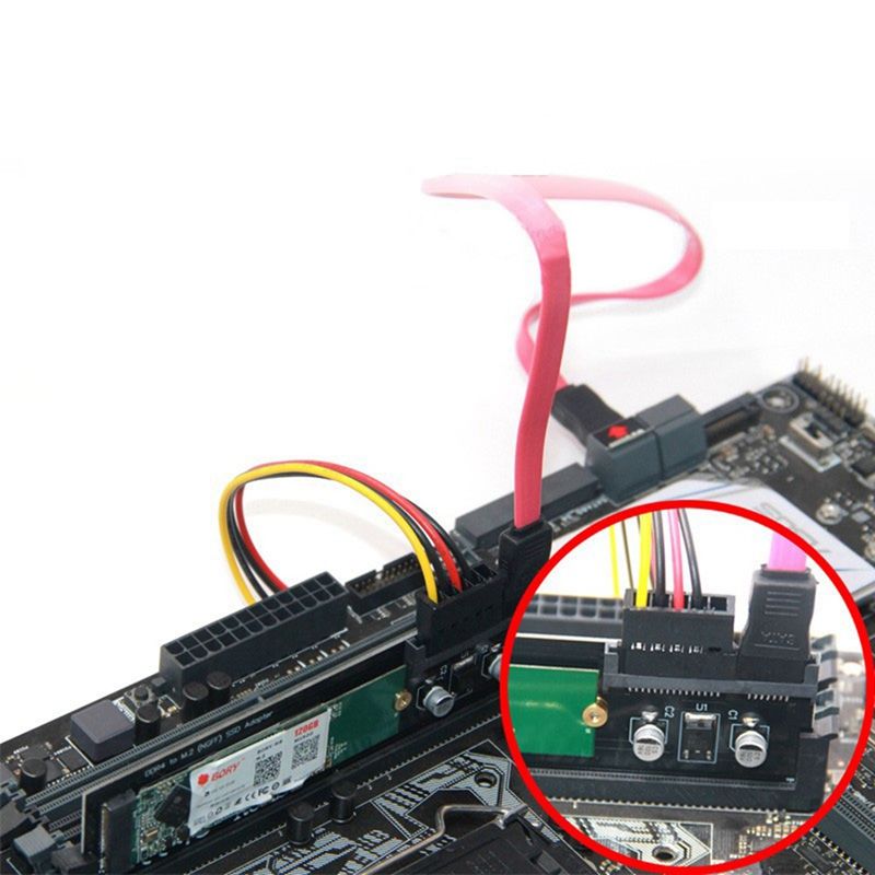 1 Set DDR4  M.2 SATA Adaptateur Riser Mmoire DDR4 DIMM  M... - 4