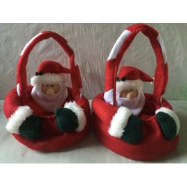 2 PANIERS / PERE NOEL à REMPLIR DE FRIANDISES OU DE PETITS CADEAUX