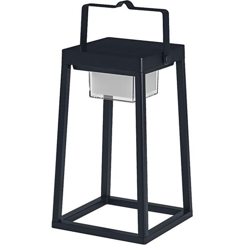 Lampe De Table Solaire D'extérieur Bluetooth Smart+, Blanc Chaud 3000k + Couleur, Utilisable Sans Alimentation, Jusqu'à 6,5 H D'autonomie À 100% De Lumière, Rechargeable, Protection Ip44,Noir