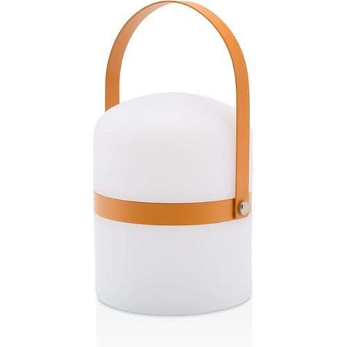 Grande Lanterne Design Pour Extérieur Et Intérieur, Décoration Moderne, Rechargeable Et Portable, En Orange Curry Mat