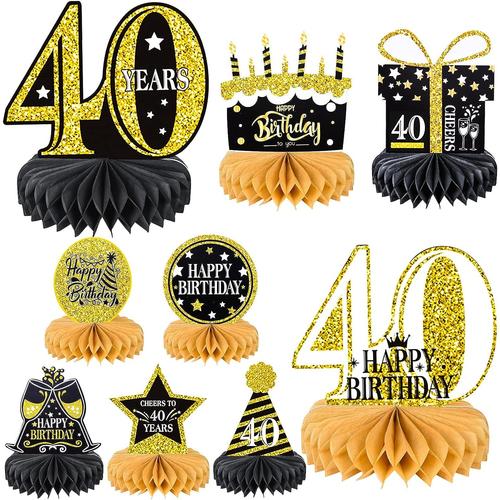 Gateau toppers anniversaire 40 ans femme, cake topper happy 40th