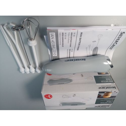 SILVERCREST Mini Mélangeur Batteur à piles application bar et cuisine comme (café - Crème - capuccino - Lait Cocktails de boisson - ?ufs - crème caramel - Tiramisu…) - Outils de cuisine et Bar
