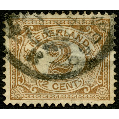 Timbre Oblitéré Nederland, 2 Cent