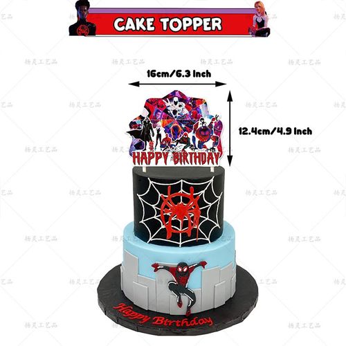 Balloons de fete,D'aluminium Ballons,Ballon Anniversaire Decoration de Fete Anniversaire-Inserts pour gros gâteaux verticaux et horizontaux Spiderman
