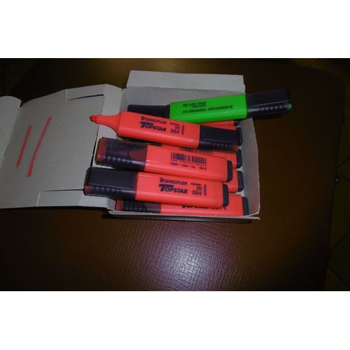 Surligneur Fluo Topstar Staedtler Rouge Lot De 8