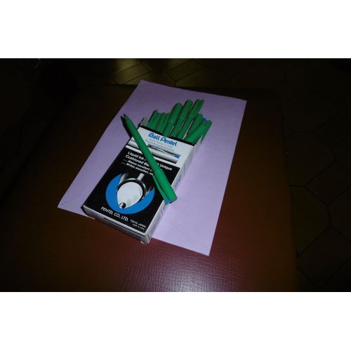 Stylo Feutre À Bille Ball Pentel R50c Bleu Lot De 9