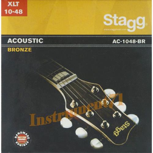 Ac1048br - Stagg - Jeu De 6 Cordes Bronze Pour Guitare Acoustique