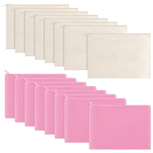 Sac À Cosmétiques Multi-Usages Avec Fermeture Éclair, Pochettes De Maquillage En Toile, Trousse De Toilette De Voyage, Trousse À Crayons, Vierge, Bricolage