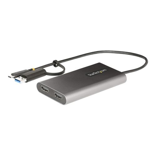 StarTech.com Adaptateur USB-C vers Double HDMI - 4K 60Hz - 100W PD - Adaptateur vidéo - Conformité TAA - USB type A, 24 pin USB-C mâle pour 2 x 19 pin HDMI Type A, 24 pin USB-C femelle - 30 cm -...