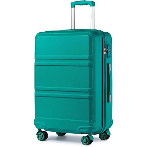 Valise Cabine Rigide Bagages Cabine en ABS Petite Valise de Voyage avec 4 roulettes et Serrure TSA,Turquoise